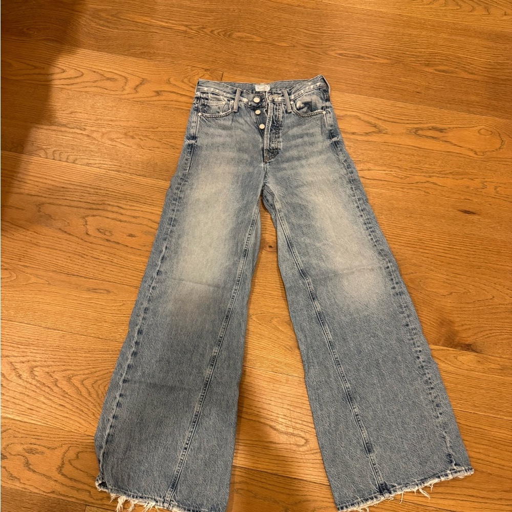 Classic Blue Wide-Leg Women Mother Denim Jeans